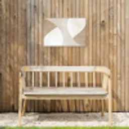 Bruin - Japandi - Abstract Tuinposter op houten frame 2 cm dik klein -sfeer4