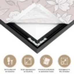 Bloemen - Getekend - Lavendel Textielframe zwart klein 947 -USP_feed_closeupNL