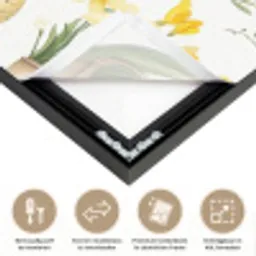 Gieter - Bloemen - Eieren Textielframe zwart klein -USP_closeupNL