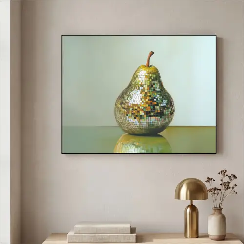 Fruit - Disco - Art - Glitter Textielframe - compleet frame klein -sfeer2
