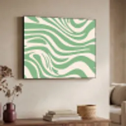 Zebrapatroon - Groen - Retro Textielframe zwart klein -sfeer3