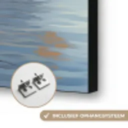 Zeilboot - Zon - Pier - Hout Textielframe zwart klein -USP_ophangsysteemNL