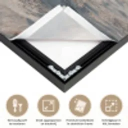 Scheepsstuur - Hout - Bruin - Zand Textielframe zwart klein -USP_feed_closeupNL