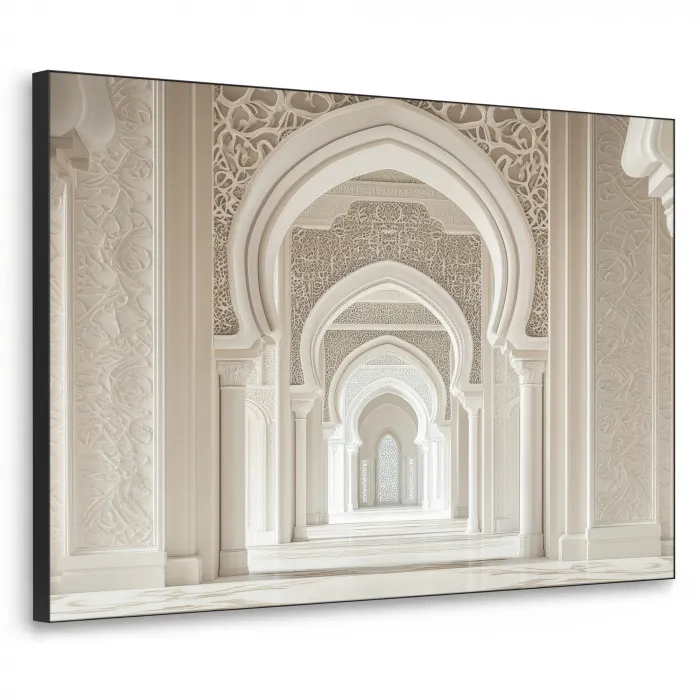 Moskee - Architectuur - Ramadan - Islamitische Textielframe zwart klein -3d
