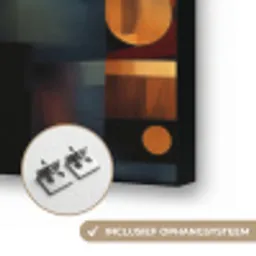 Figuren - Abstract - Symbolen Textielframe zwart klein -USP_ophangsysteemNL