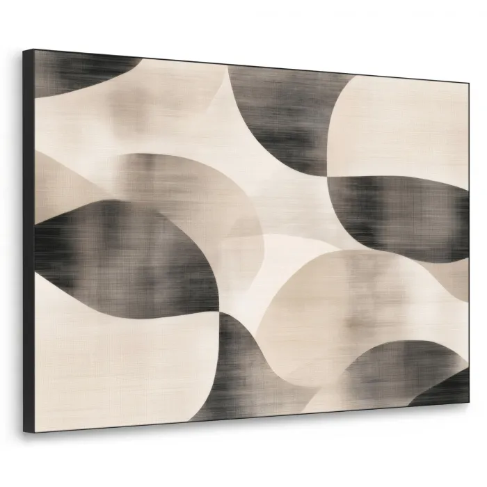 Grillige vormen - Subtiele overgangen - Dynamisch Textielframe - compleet frame klein -3d