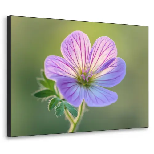 Bloem - Close up - Paars Textielframe - compleet frame klein -3d
