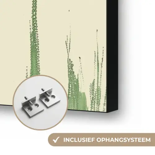 Abstract - Natuur - Kunst - Zon - Modern Textielframe zwart klein -USP_ophangsysteemNL