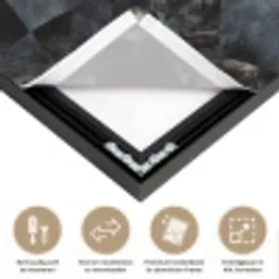 Driehoeken - Abstract - Donker Textielframe zwart klein 947 -USP_closeupNL