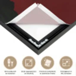 Vrouw - Kersen - Slagroom Textielframe zwart klein -USP_feed_closeupNL