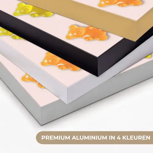Kleur - Snoep - Roze Textielframe zwart klein -USP_kleurenNL