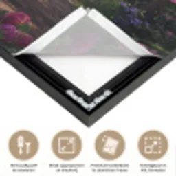 Doorkijk - Rozenboog - Uitzicht - Landschap - Bloemen Textielframe zwart klein -USP_feed_closeupNL
