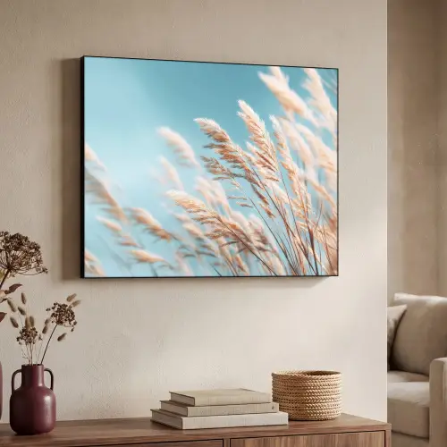 Siergras - Wind - Lichtbruin Textielframe - compleet frame klein -sfeer3