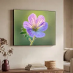 Bloem - Close up - Paars Textielframe - compleet frame klein -sfeer3