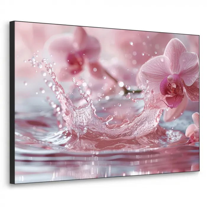 Abstract - Modern - Water - Orchidee Textielframe - compleet frame klein -3d