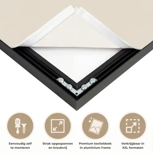 Boeket - Beige - Harmonieus - Subtiel Textielframe zwart klein -USP_feed_closeupNL