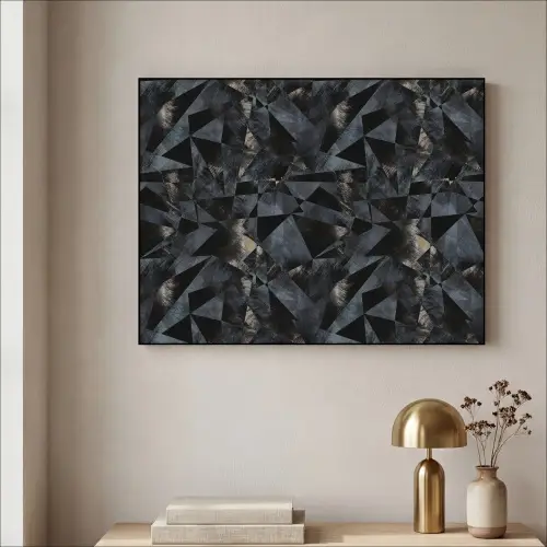 Driehoeken - Abstract - Donker Textielframe - compleet frame klein 947 -sfeer2