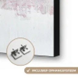 Rood - Marmer - Abstract - Goud - Modern Textielframe zwart klein -USP_ophangsysteemNL