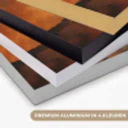 Boom - Landschap - Oranje Textielframe zwart klein -USP_kleurenNL