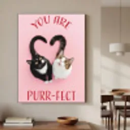 Kat - Hart - Tekst - Valentijn Textielframe zwart klein -sfeer2