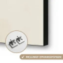 Cirkels - Vorm - Beige - Abstract Textielframe zwart klein -USP_ophangsysteemNL