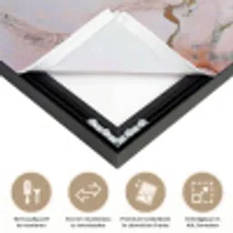 Rood - Marmer - Goud Textielframe zwart klein -USP_closeupNL