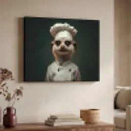Dier - Kok - Stokstaartje Textielframe - compleet frame klein -sfeer3