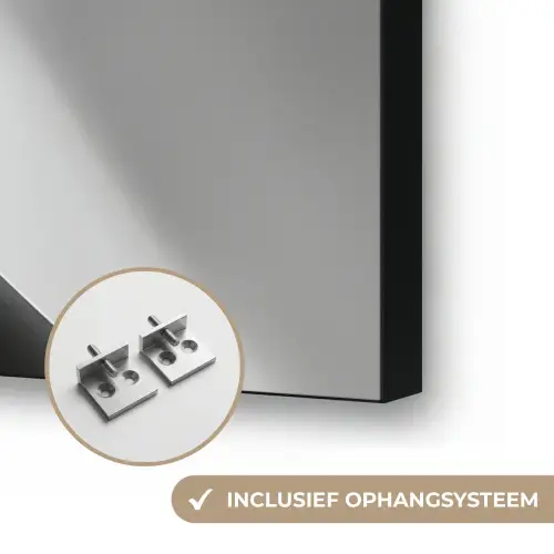 Lichtinval - Wijn - Rood - Glas Textielframe zwart klein -USP_ophangsysteemNL
