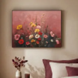 Bloemenboeket - Fijne details - Roze Textielframe zwart klein -sfeer1
