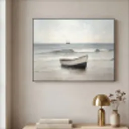 Roeiboot - Zee - Horizon Textielframe - compleet frame klein -sfeer2