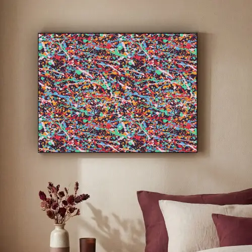 Spat - Abstract - Waterverf - Multi Textielframe - compleet frame klein 947 -sfeer1