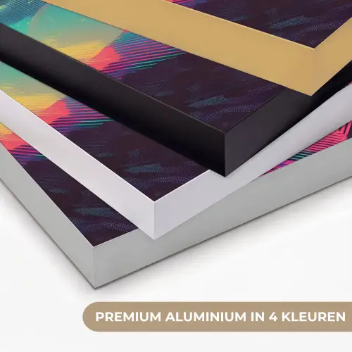 Sterren - Bergen - Kleurrijk Textielframe zwart klein -USP_kleurenNL