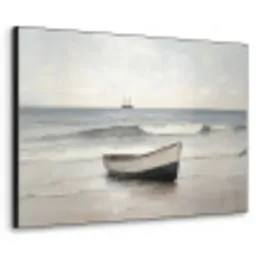 Roeiboot - Zee - Horizon Textielframe zwart klein -3d