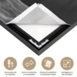Geit - Bord - Spaghetti - Zwart Wit Textielframe zwart klein -USP_closeupNL
