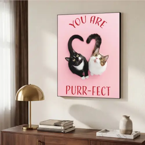 Kat - Hart - Tekst - Valentijn Textielframe - compleet frame klein -sfeer3