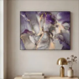 Goud - Paars - Marmer Textielframe - compleet frame klein -sfeer2