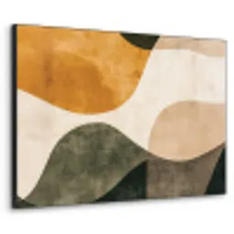 Vormen - Okergeel - Abstract Textielframe - compleet frame klein -3d