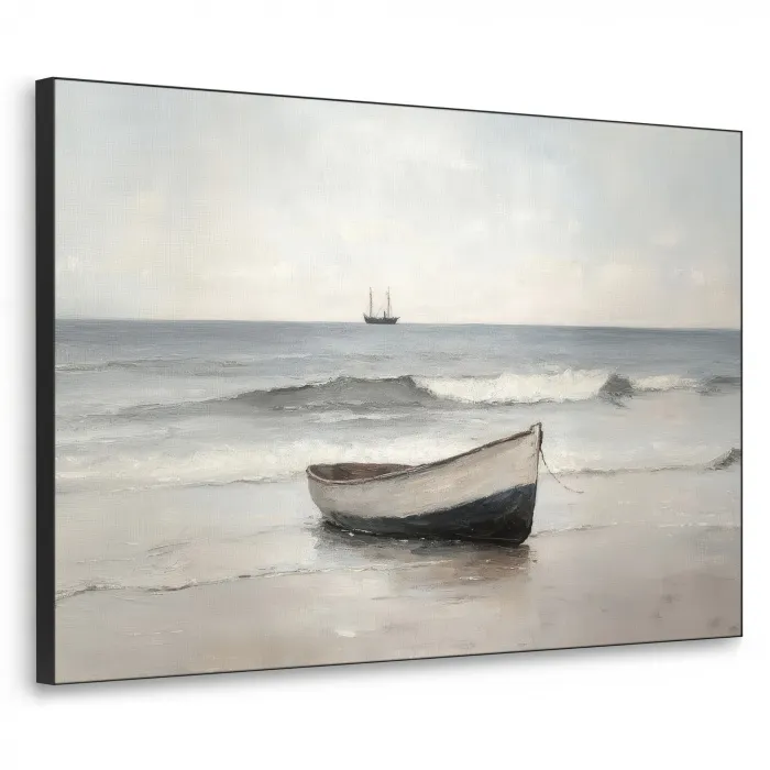 Roeiboot - Zee - Horizon Textielframe - compleet frame klein -3d