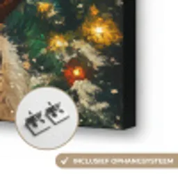 Kerstman - Kerst - Winter - Kerstboom Textielframe zwart klein -USP_ophangsysteemNL