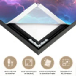 Storm - Bliksem - Regenboog Textielframe zwart klein 947 -USP_feed_closeupNL