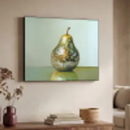 Fruit - Disco - Art - Glitter Textielframe zwart klein -sfeer3