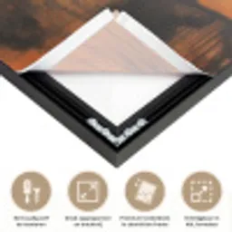 Boom - Landschap - Oranje Textielframe zwart klein -USP_feed_closeupNL