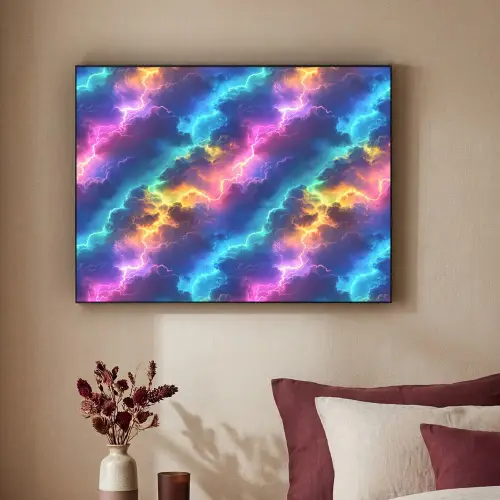 Storm - Bliksem - Regenboog Textielframe - compleet frame klein 947 -sfeer1