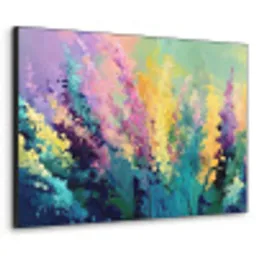 Dromerige - Langgerekte bloemen Textielframe zwart klein -3d