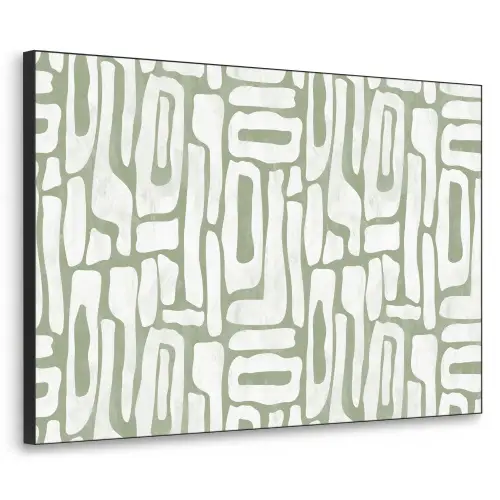 Groen - Wit - Kronkelen Textielframe - compleet frame klein 947 -3d