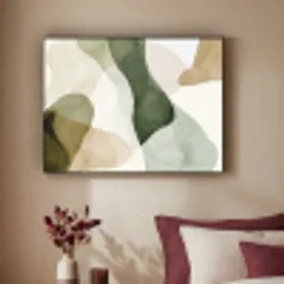 Japandi - Abstract - Groen Textielframe zwart klein -sfeer1