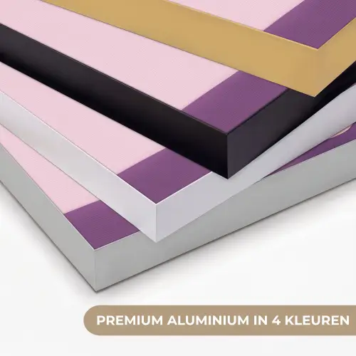 Tulpen - Vaas - Strepen - Paars Textielframe zwart klein -USP_kleurenNL