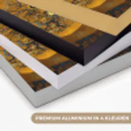 Boom - Levensboom - Abstract - Goud Textielframe zwart klein -USP_kleurenNL