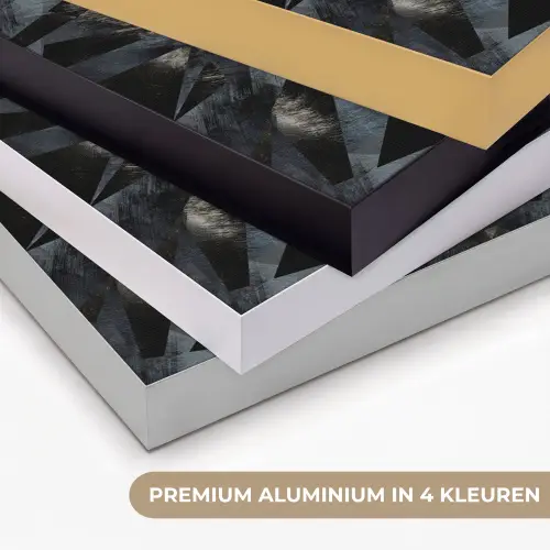 Driehoeken - Abstract - Donker Textielframe zwart klein 947 -USP_kleurenNL