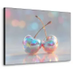 Kersen - Glanzend - Regenboogkleur Textielframe - compleet frame klein -3d